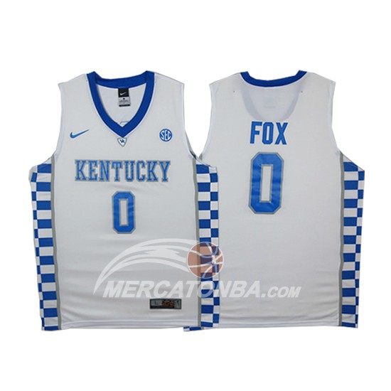 Maglia NBA Kentucky Wildcats Fox Bianco